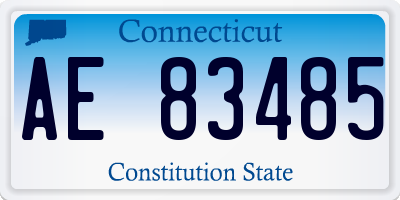 CT license plate AE83485