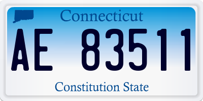 CT license plate AE83511