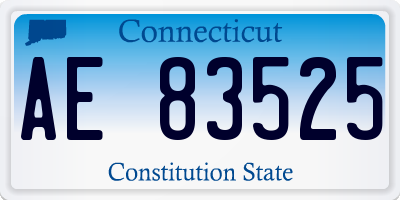 CT license plate AE83525