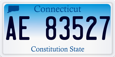 CT license plate AE83527