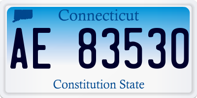 CT license plate AE83530