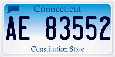 CT license plate AE83552