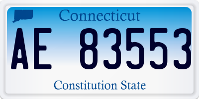CT license plate AE83553