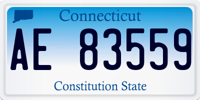 CT license plate AE83559
