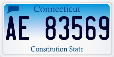 CT license plate AE83569