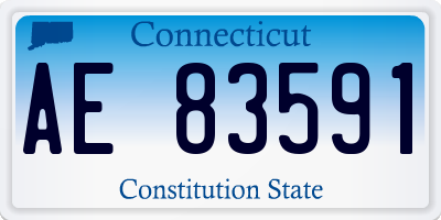 CT license plate AE83591