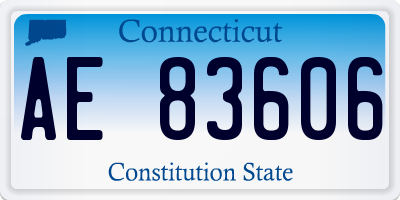 CT license plate AE83606