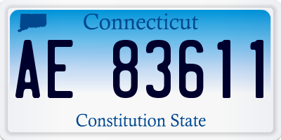 CT license plate AE83611