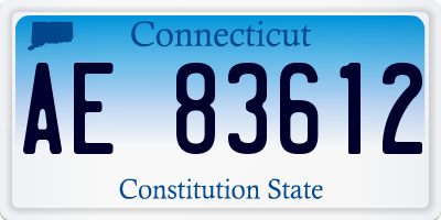 CT license plate AE83612