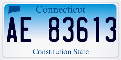 CT license plate AE83613