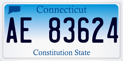 CT license plate AE83624