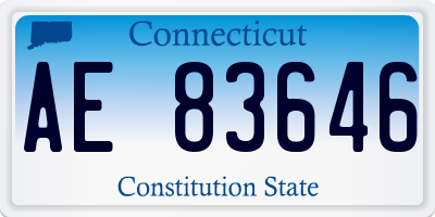 CT license plate AE83646