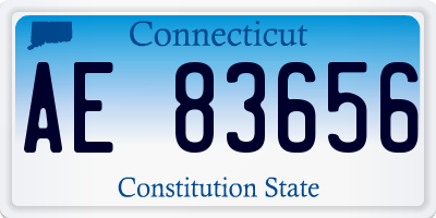 CT license plate AE83656