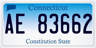 CT license plate AE83662