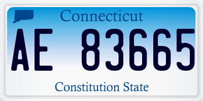 CT license plate AE83665
