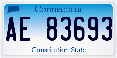 CT license plate AE83693