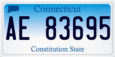 CT license plate AE83695