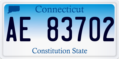 CT license plate AE83702