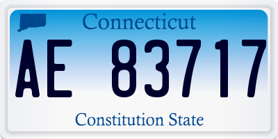 CT license plate AE83717