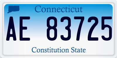 CT license plate AE83725