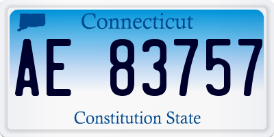 CT license plate AE83757