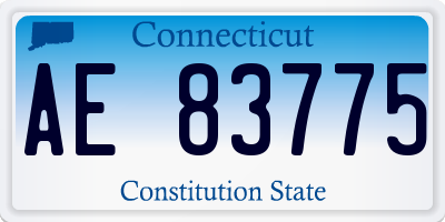 CT license plate AE83775