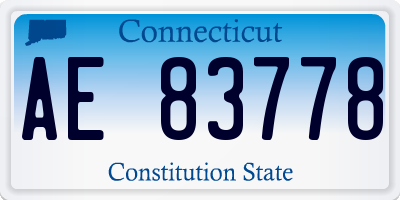 CT license plate AE83778