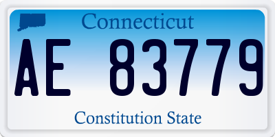 CT license plate AE83779