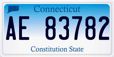 CT license plate AE83782