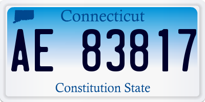 CT license plate AE83817