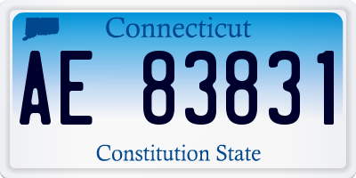 CT license plate AE83831