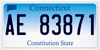 CT license plate AE83871