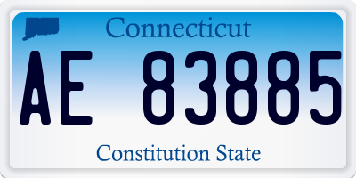 CT license plate AE83885