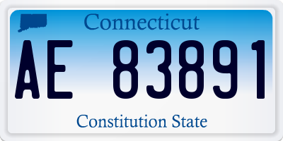 CT license plate AE83891