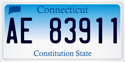 CT license plate AE83911