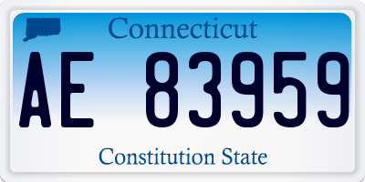 CT license plate AE83959