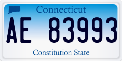 CT license plate AE83993