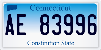 CT license plate AE83996