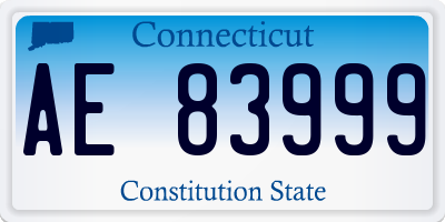 CT license plate AE83999