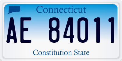 CT license plate AE84011