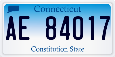 CT license plate AE84017