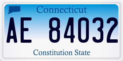 CT license plate AE84032