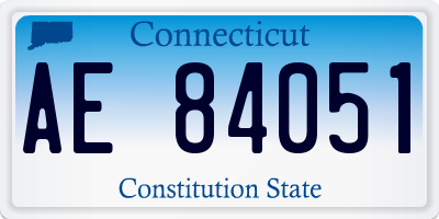 CT license plate AE84051