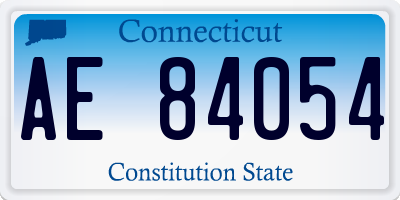 CT license plate AE84054
