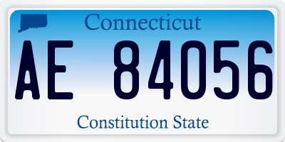 CT license plate AE84056