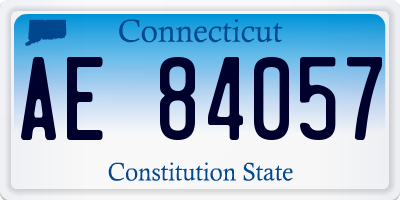 CT license plate AE84057
