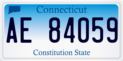 CT license plate AE84059