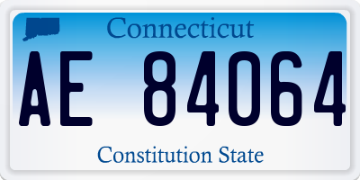 CT license plate AE84064