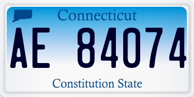 CT license plate AE84074