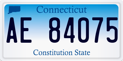 CT license plate AE84075